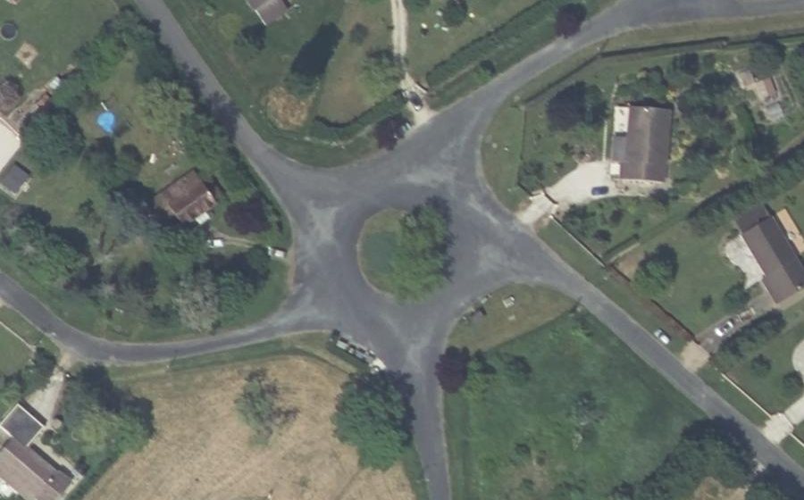 Vue aérienne du Rond-Point de la Borde