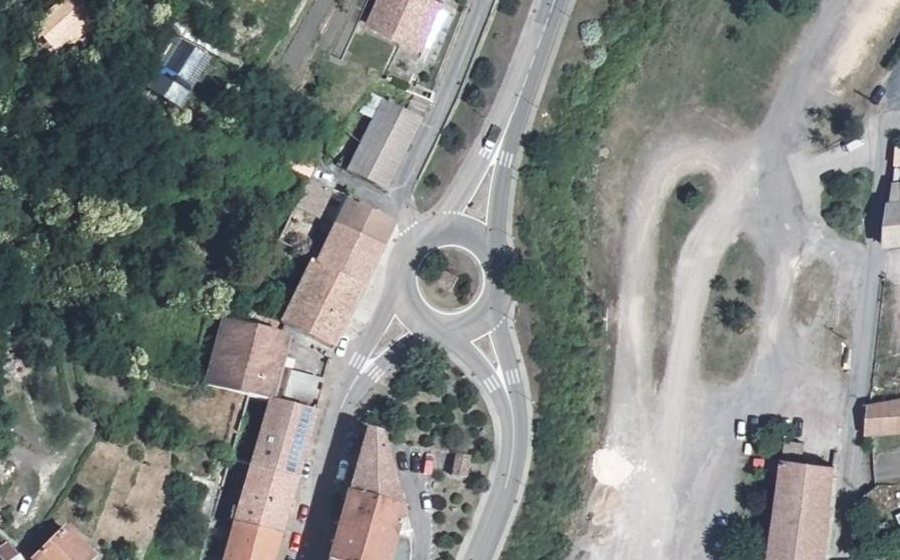 Vue aérienne du Rond-Point Francis Berger