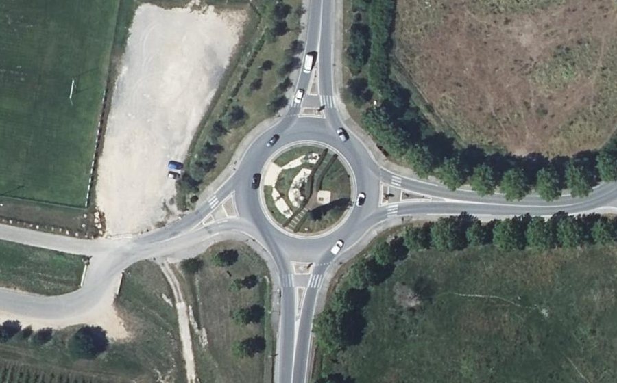 Vue aérienne du Rond-Point Charles de Gaulle