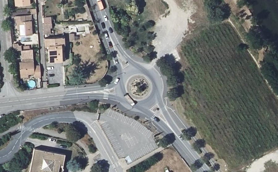 Vue aérienne du Rond-Point de Callosa de Segura