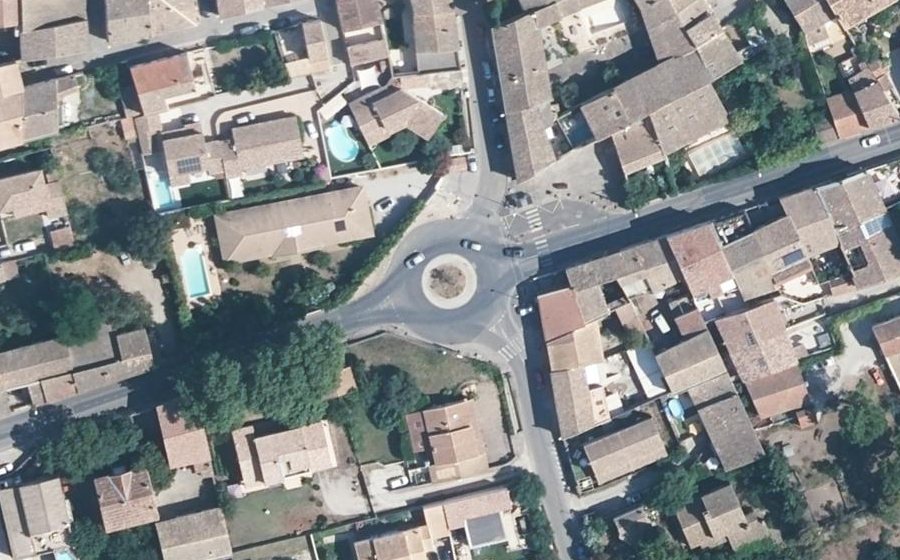 Vue aérienne du Rond-Point des 4-Tos