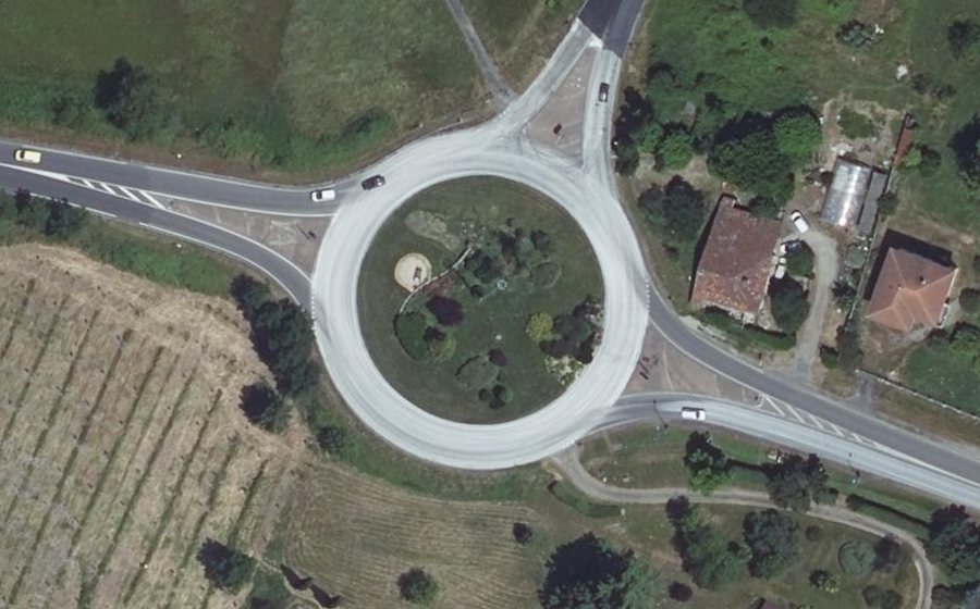 Vue aérienne du Rond-Point de l'Europe