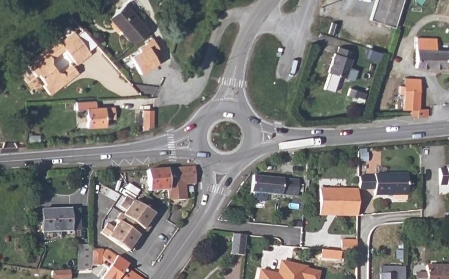 Vue aérienne du Route de Saint-Étienne de Montluc