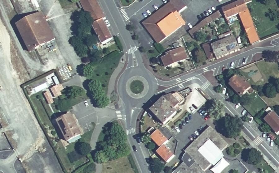 Vue aérienne du Rond-Point Pierre Mendès France
