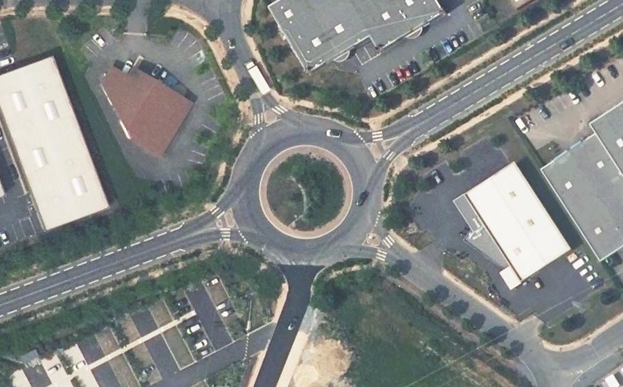 Vue aérienne du Rond-Point du Tacot