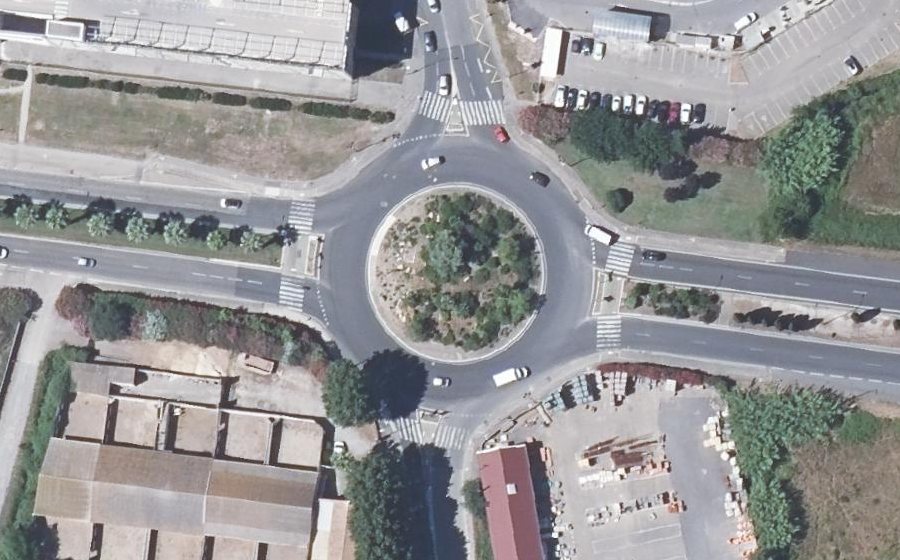 Vue aérienne du Rond-Point Antonio Ordoñez