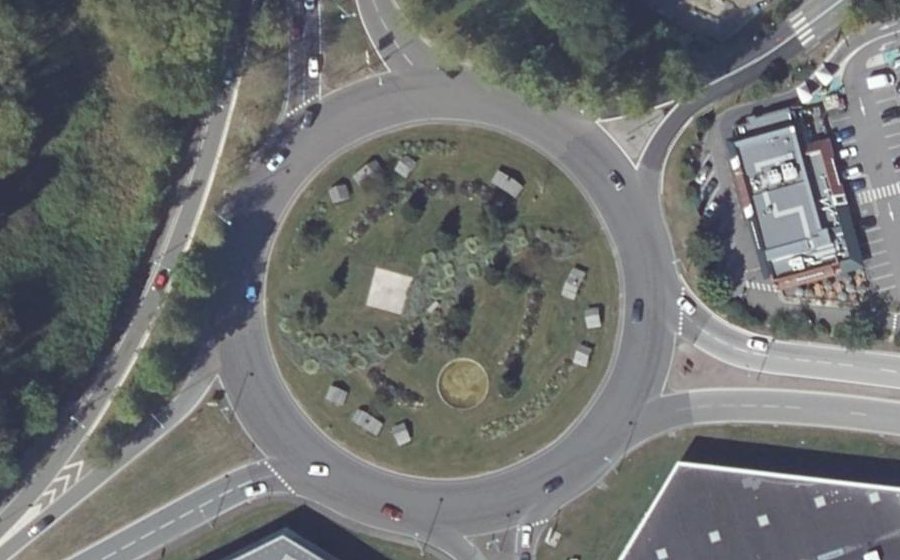 Vue aérienne du Rond-Point de Ludwigsburg