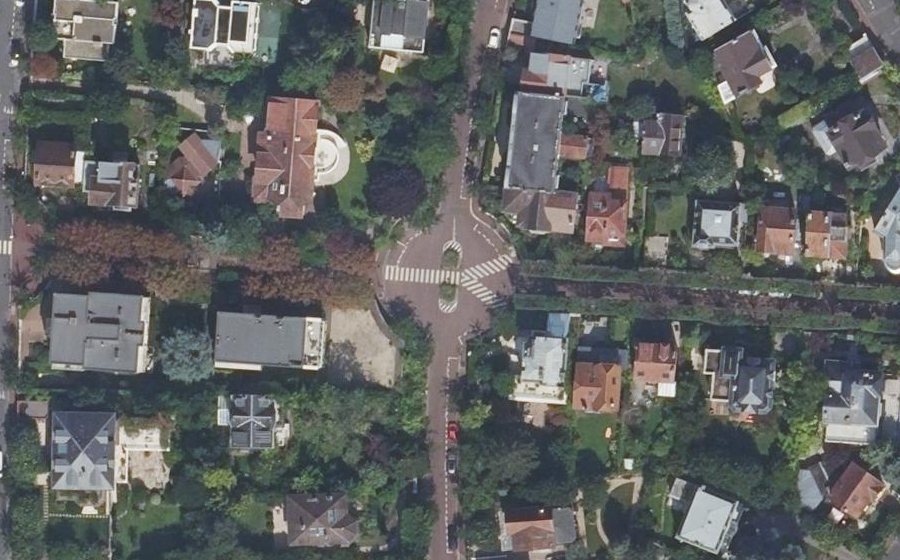 Vue aérienne du Rond-Point de Longchamp