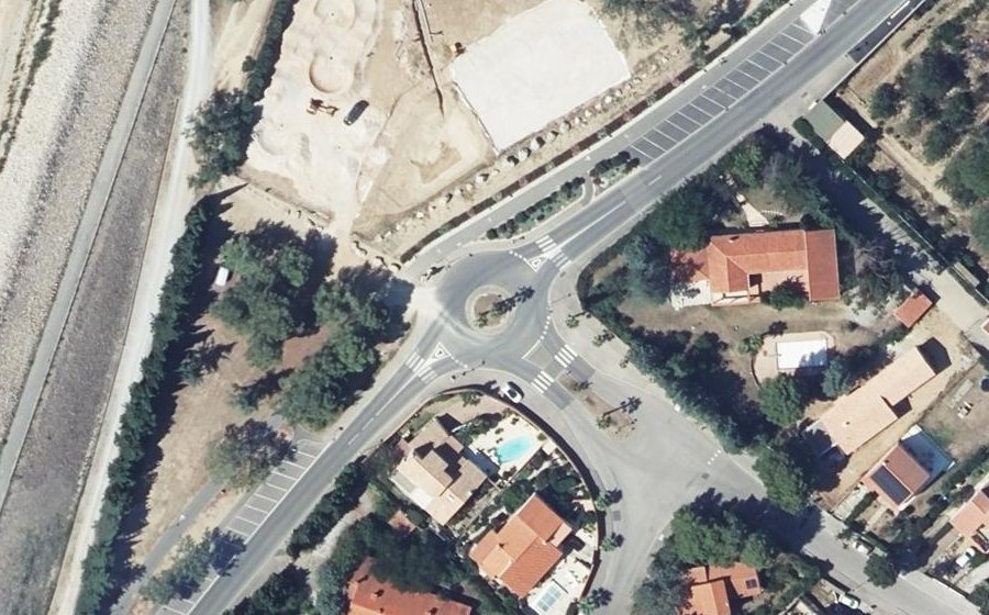 Vue aérienne du Rond-Point des Anciens Combattants d'Indochine