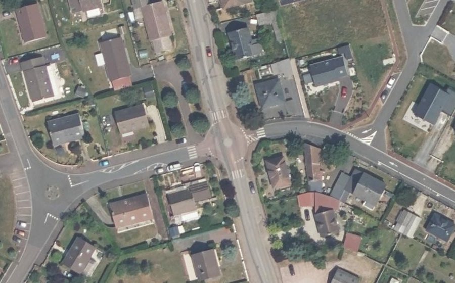 Vue aérienne du Rue de Caen