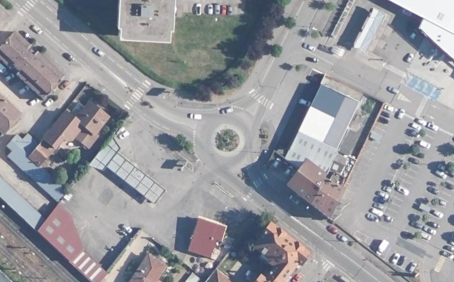 Vue aérienne du Rond-Point Pierre Mauroy