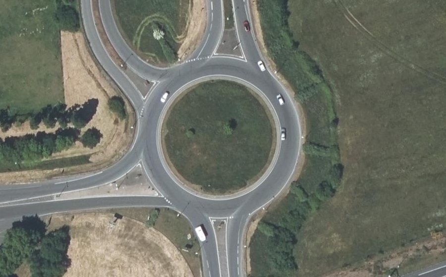 Vue aérienne du Rond-Point de Nantes