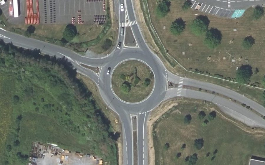 Vue aérienne du Rond-Point Pierre-Georges Latécoère