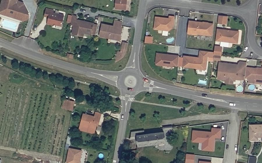 Vue aérienne du Rue du Montaigu