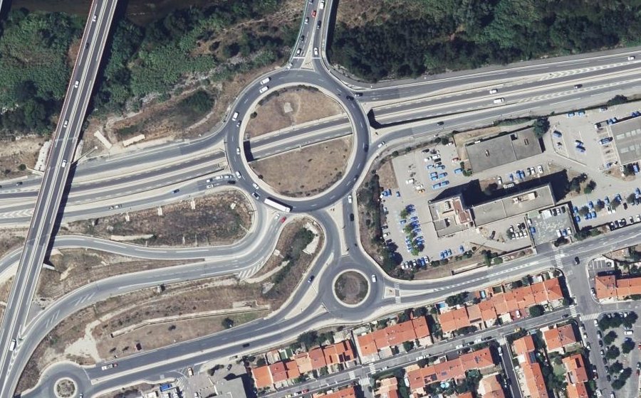 Vue aérienne du Échangeur de la Têt