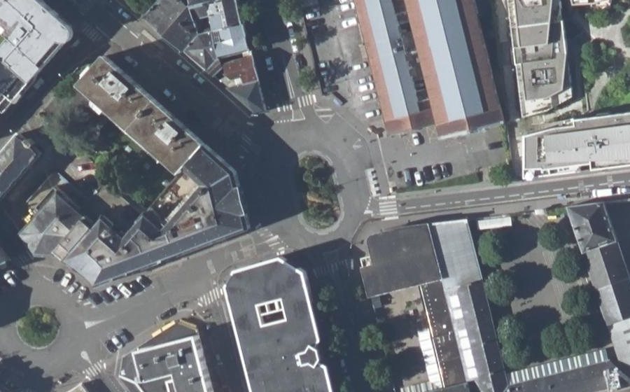 Vue aérienne du Place Beaumanoir