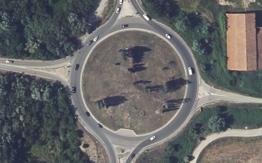 Vue aérienne du Rond-Point Guy Mocquet