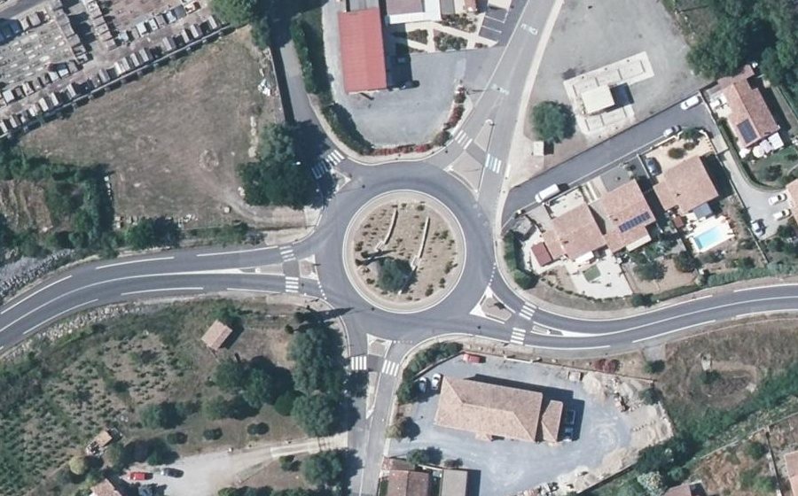 Vue aérienne du Rond-Point Saint-Laurent