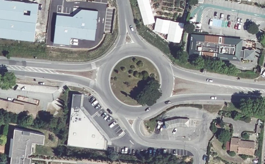 Vue aérienne du Rond-Point de l'Europe