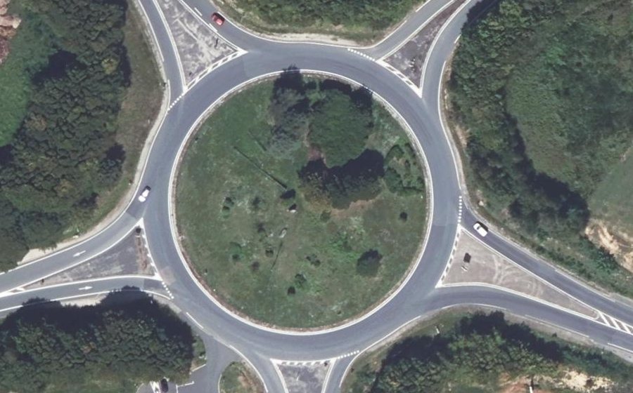 Vue aérienne du Giratoire des Balladours