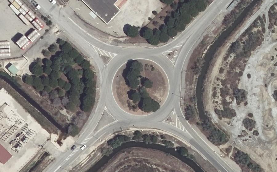 Vue aérienne du Rond-point du Garrouyas