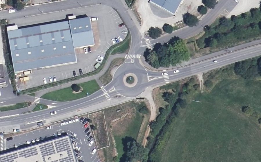 Vue aérienne du Giratoire Nostre Seigne