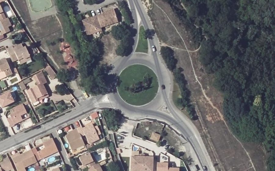 Vue aérienne du Rond-Point des Bellons