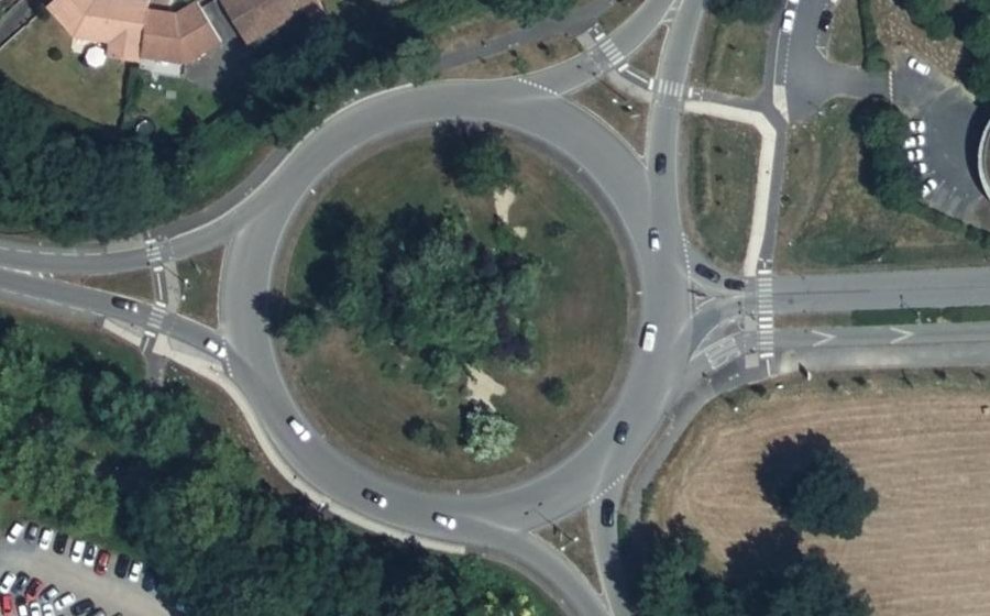 Vue aérienne du Rond-Point des Oudairies