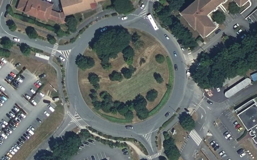 Vue aérienne du Rond-Point du Coteau
