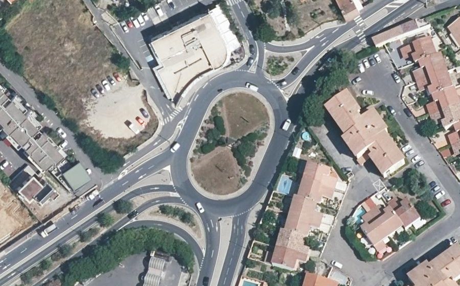 Vue aérienne du Rond-Point Paul-Henri Cugnenc