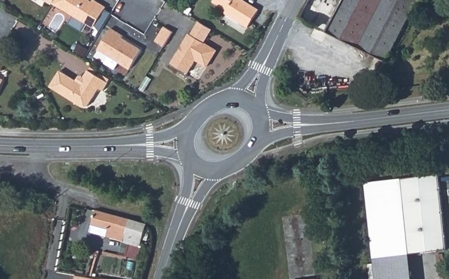Vue aérienne du Rond-Point de l'Europe