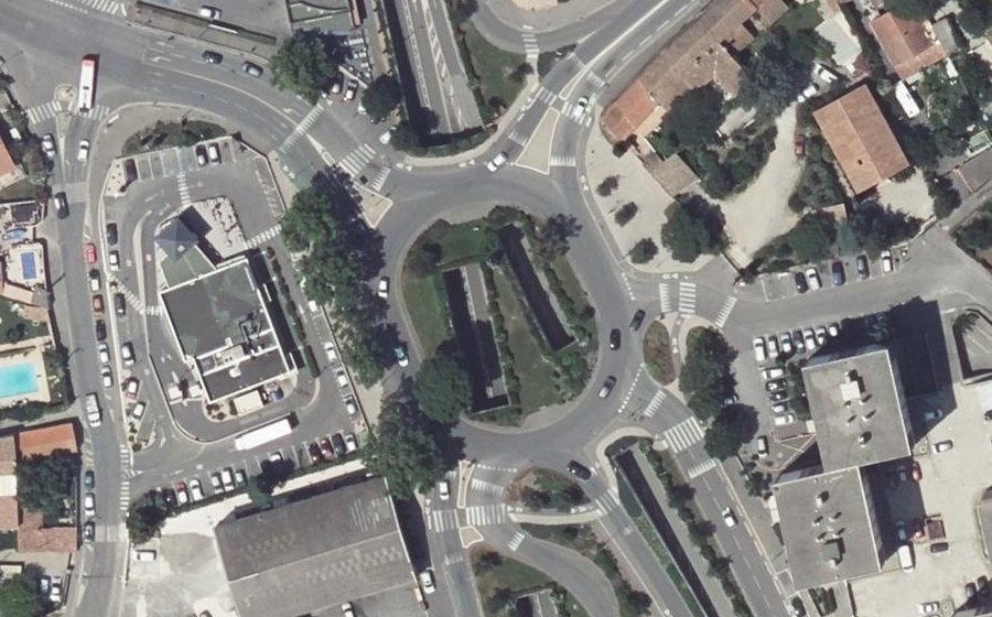 Vue aérienne du Carrefour de L'Arceau