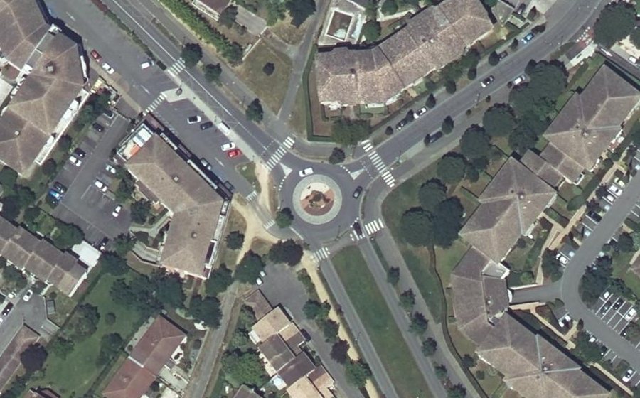 Vue aérienne du Rond-Point Jean Monnet