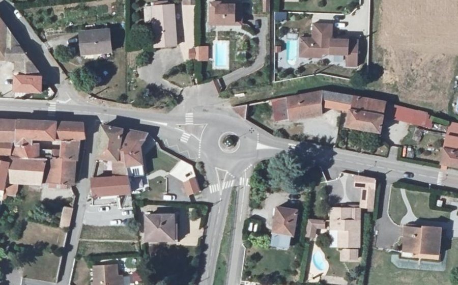 Vue aérienne du Route des Villages