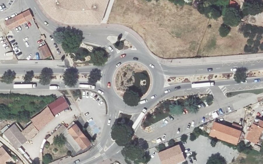 Vue aérienne du Rond-Point de l'Europe