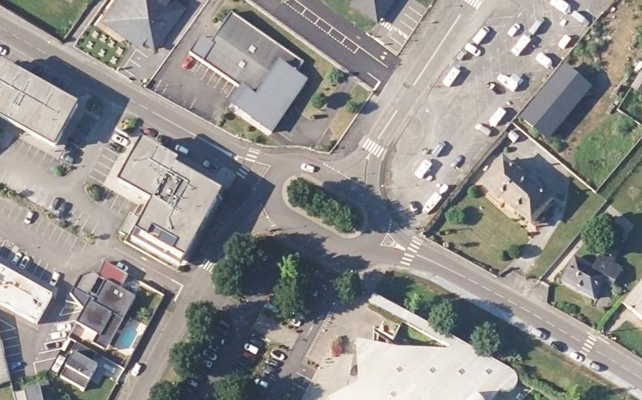 Vue aérienne du Rond-Point des Justes