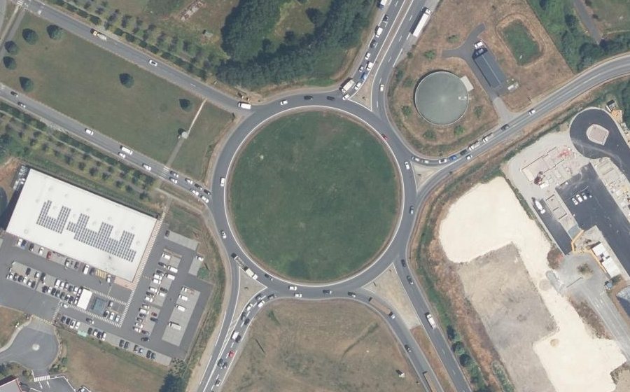 Vue aérienne du Rond-Point Normandial