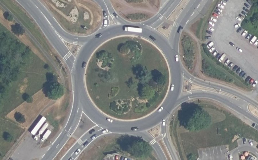 Vue aérienne du Rond-Point du Lazzaro