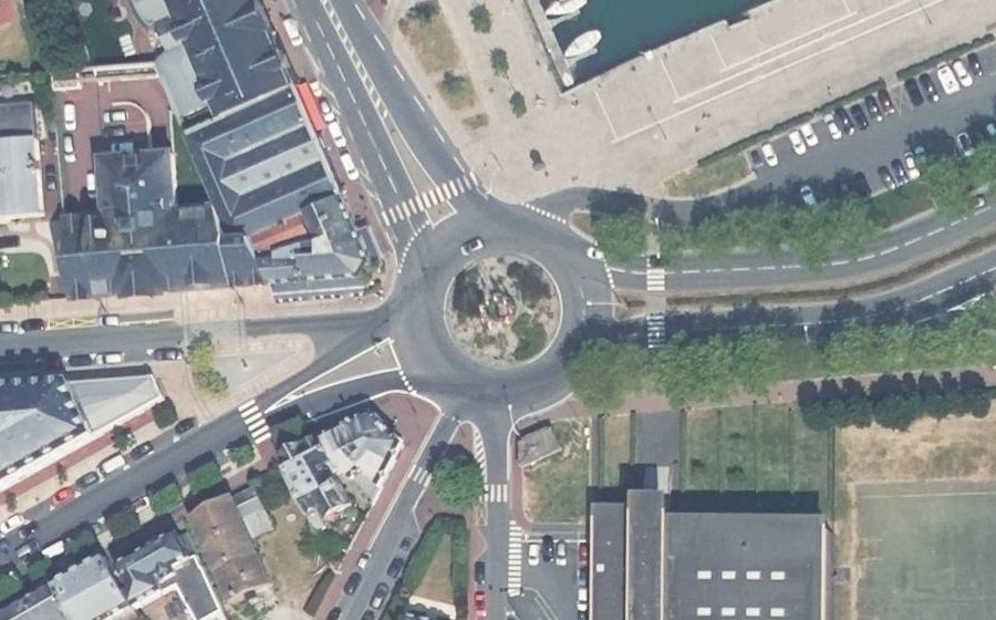 Vue aérienne du Rond-Point de la Libération