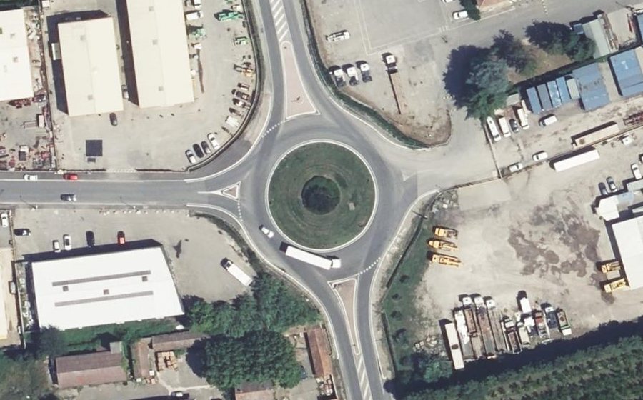 Vue aérienne du Giratoire de la Horsière