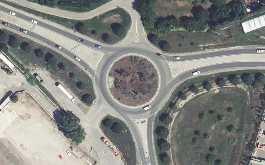 Vue aérienne du Giratoire de la Croix Rouge