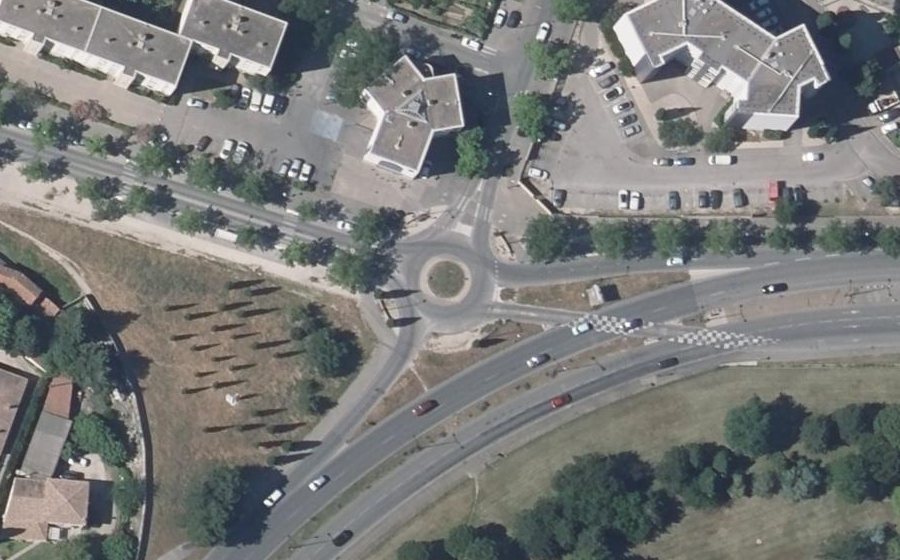 Vue aérienne du Avenue Allende