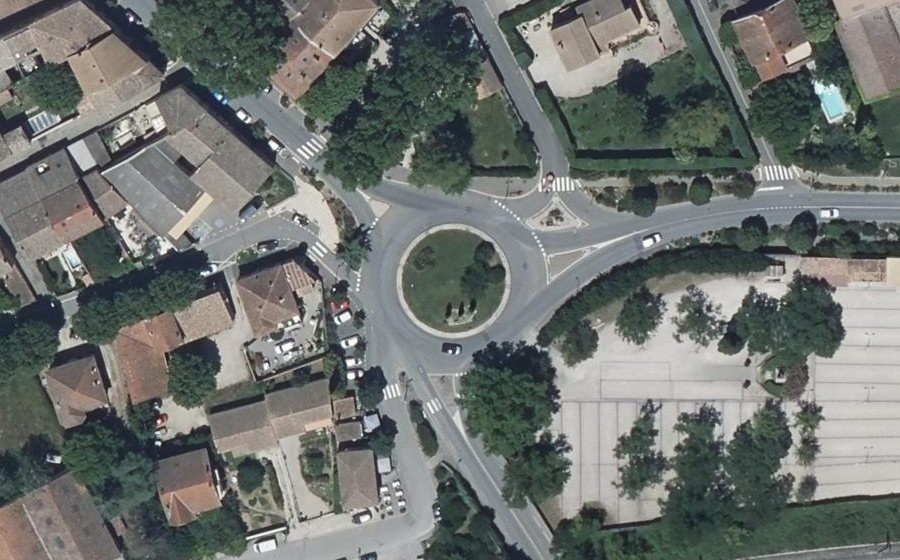Vue aérienne du Rond-point Arnaud Beltrame