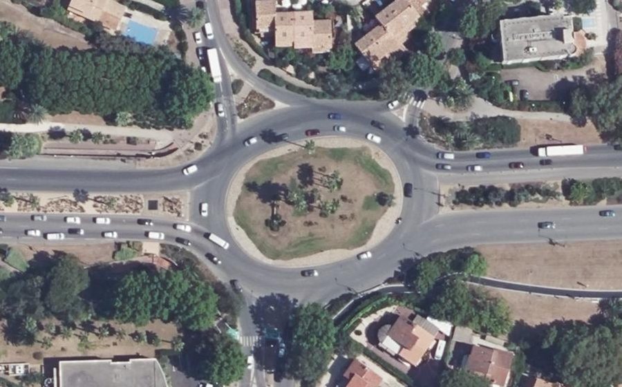 Vue aérienne du Rond-Point Henri Petit