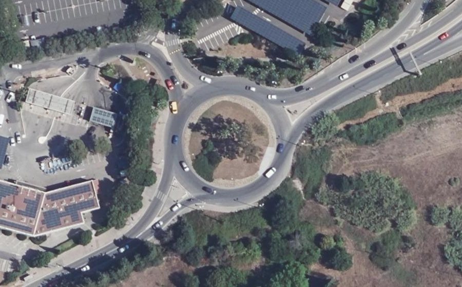 Vue aérienne du Rond-Point Maréchal Juin