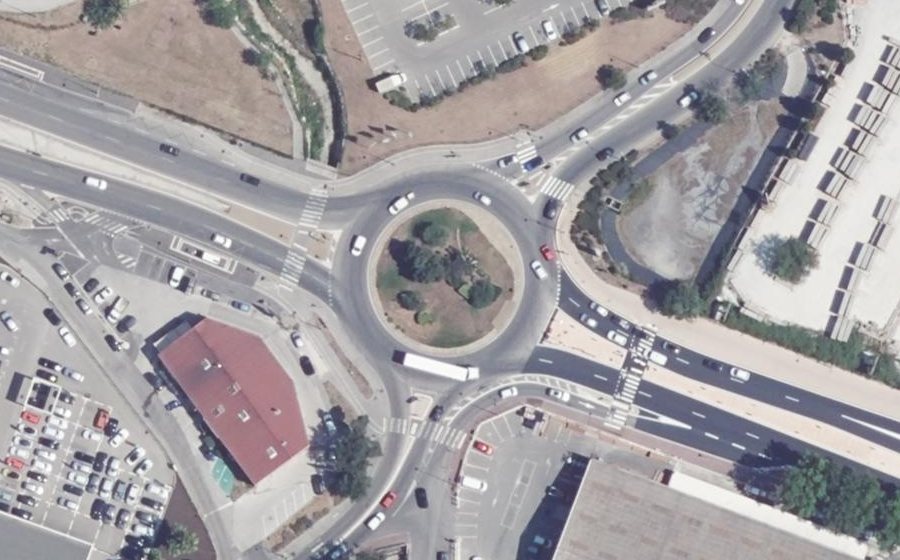 Vue aérienne du Rond-Point de l'Europe