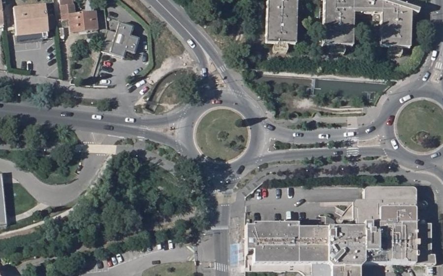 Vue aérienne du Avenue de la Folie