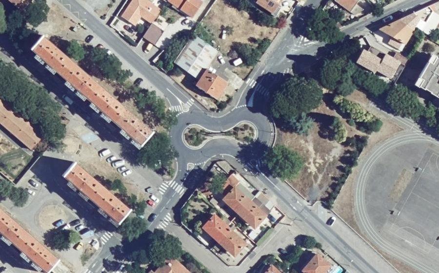 Vue aérienne du Giratoire de Razimbaud