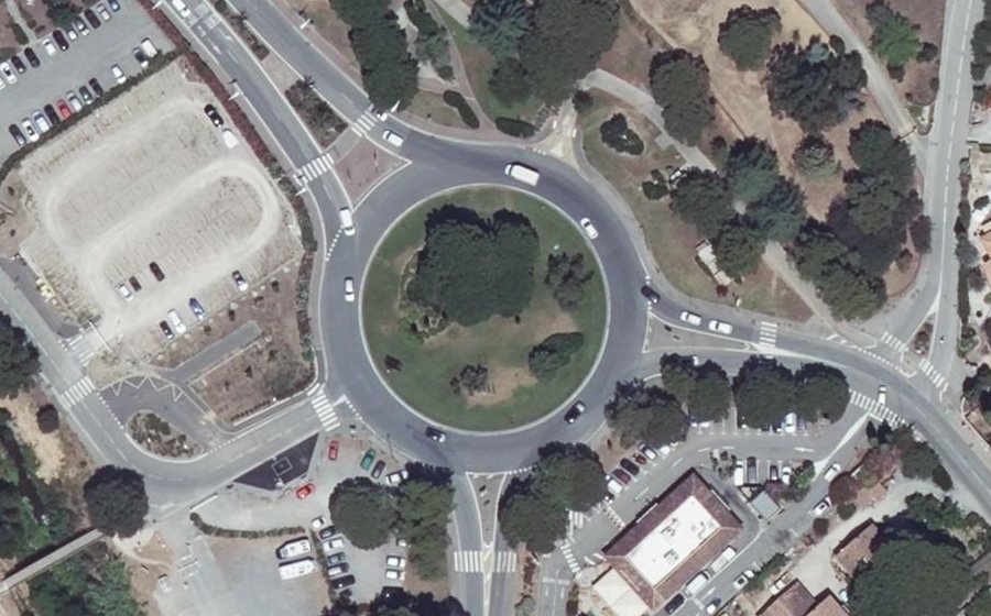 Vue aérienne du Rond-Point de Neuenbürg