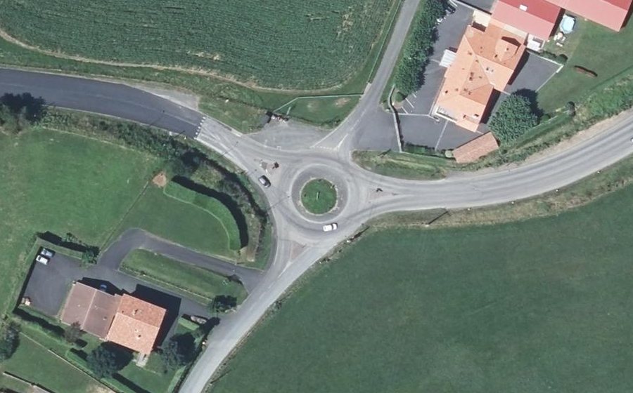 Vue aérienne du Rond-point de la Carrière